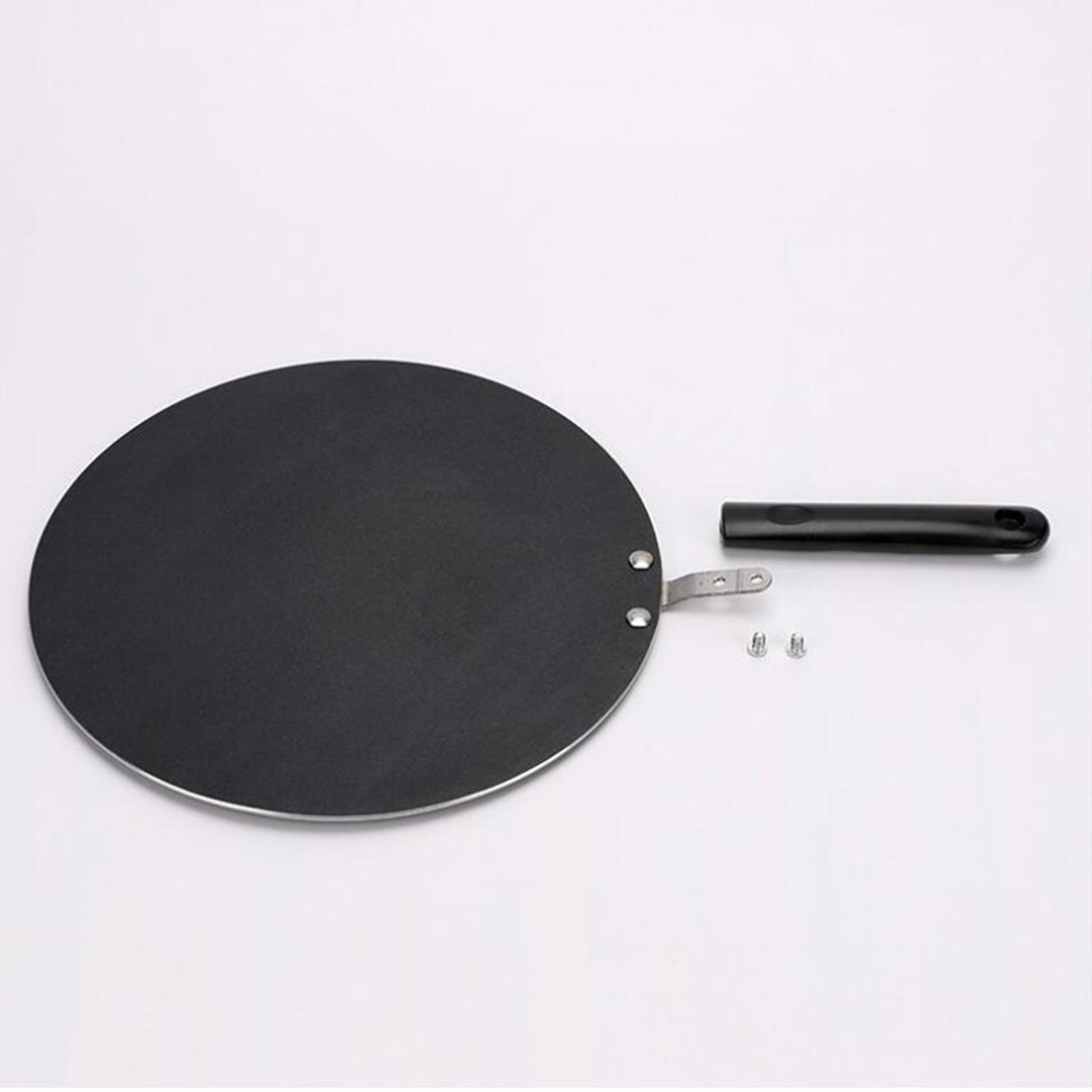 Mini Pancake Griddle - กระทะทำแพนเค้กขนาดเล็กแบบกลม เคลือบกันติด กระทะทำแพนเค้กอินเดียแบบพกพา พร้อมที่วางกระทะ สำหรับเตาทำอาหารและบาร์บีคิว