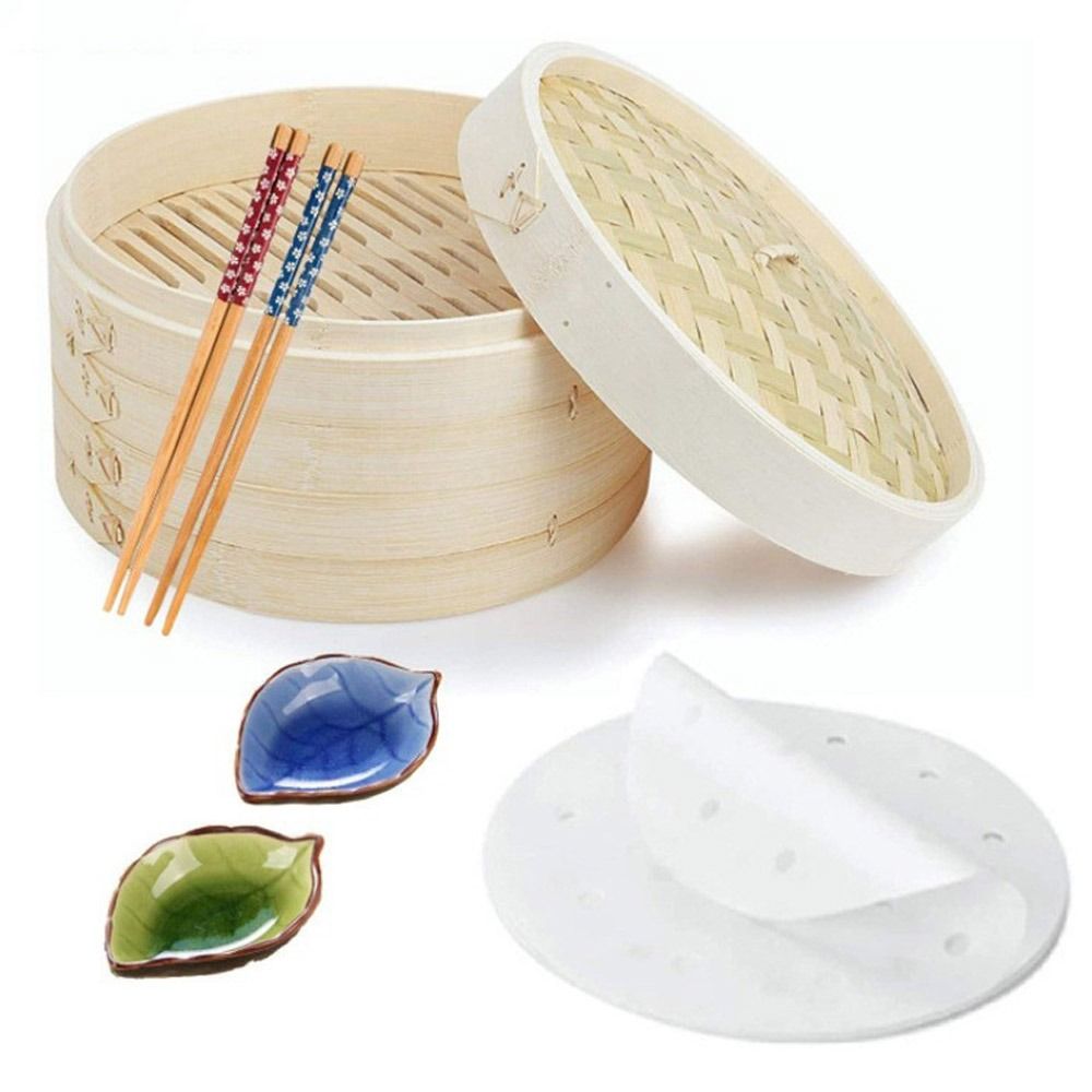 ซึ้งนึ่งอาหารจีน ซึ้งไม้ไผ่ สำ - Bao Steamer Bamboo บทวิจารณ์และราคา