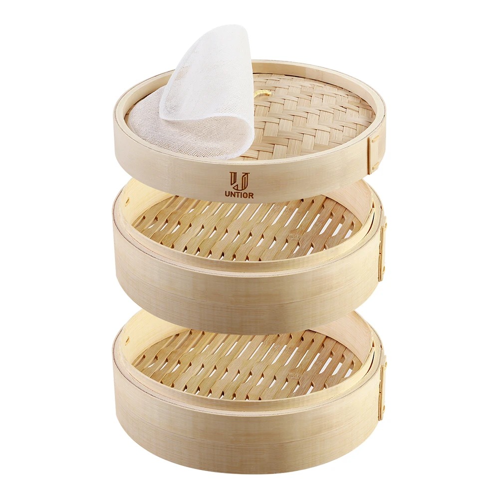 ตะกร้า kukusan bambu พร้อมฝาปิ - Bao Steamer Bamboo บทวิจารณ์และราคา